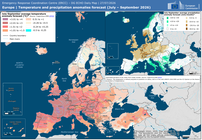world: europe | temperature and precipitation anomalies forecast (july – september 2026) dg echo daily map | 27/07/2026
