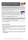 attacks on health care in myanmar: 22 july 04 august 2026