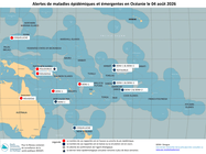 world: alertes de maladies épidémiques et émergentes en océanie le 04 août 2026
